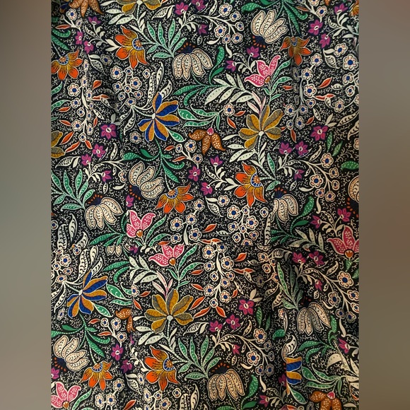 ASOS I TopShop Whimsical Floral Maxi Dress Long Puff Sleeves w Wrist Ties - Picture 9 of 11